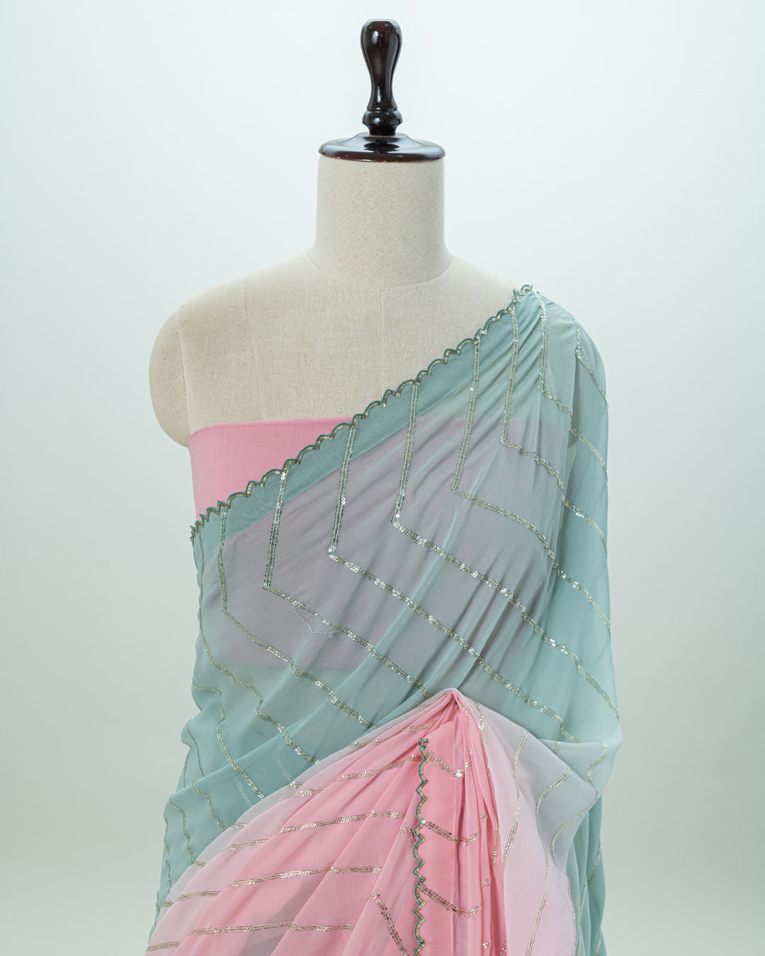 The Ethereal Dusk Ombre Saree