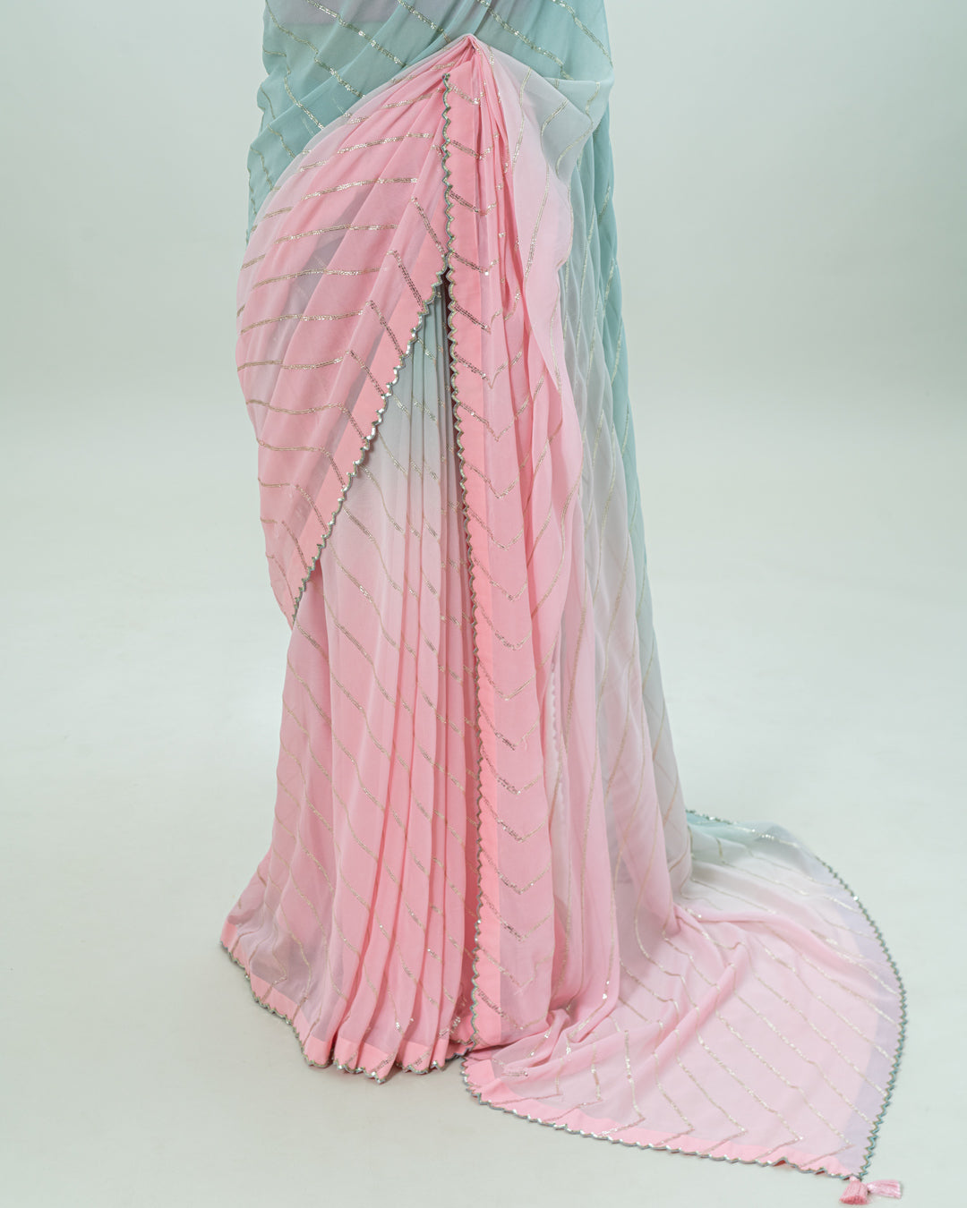 The Ethereal Dusk Ombre Saree