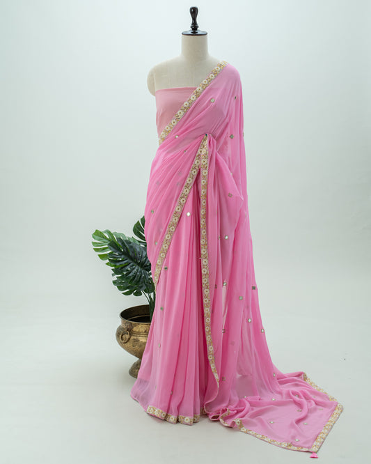 The Blushing Petal Saree