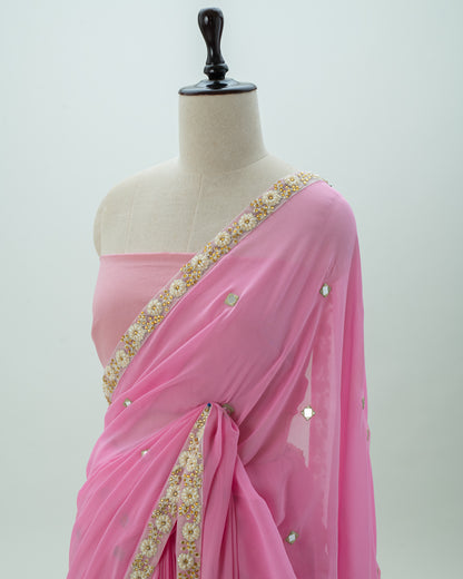 The Blushing Petal Saree