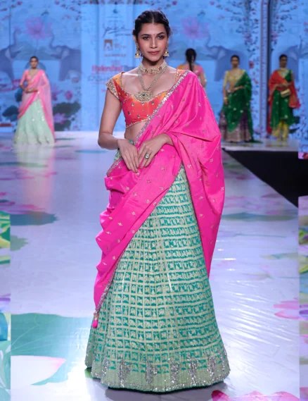 Georgette Banarasi Lehenga