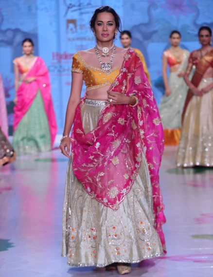 Tissue Raw Silk Lehenga